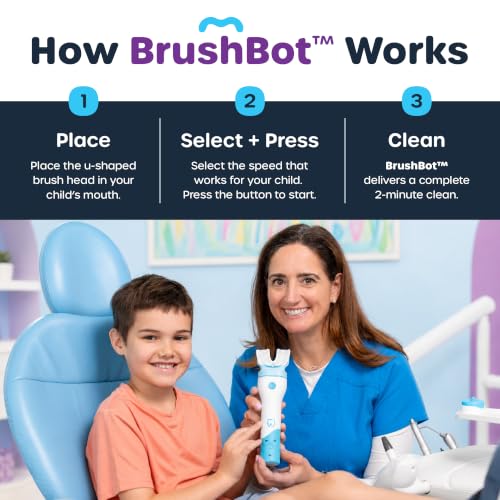 Image of Willo BrushBot Kids Toothbrush Kit, Medium Bubble Dye-Free | U-Shaped, Electric, Automatic, Rechargeable, with 2 Minute Timer, App Connectivity, Soft Bristles, Plaque Removal
