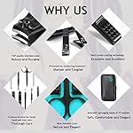 Manicure Set 9 in 1 Stainless Steel, Nail Clippers Scissors Pedicure Tools Kit - Portable Travel Grooming Kit for Men and Women with Black/Blue Leather Case (Blue) - Image 4