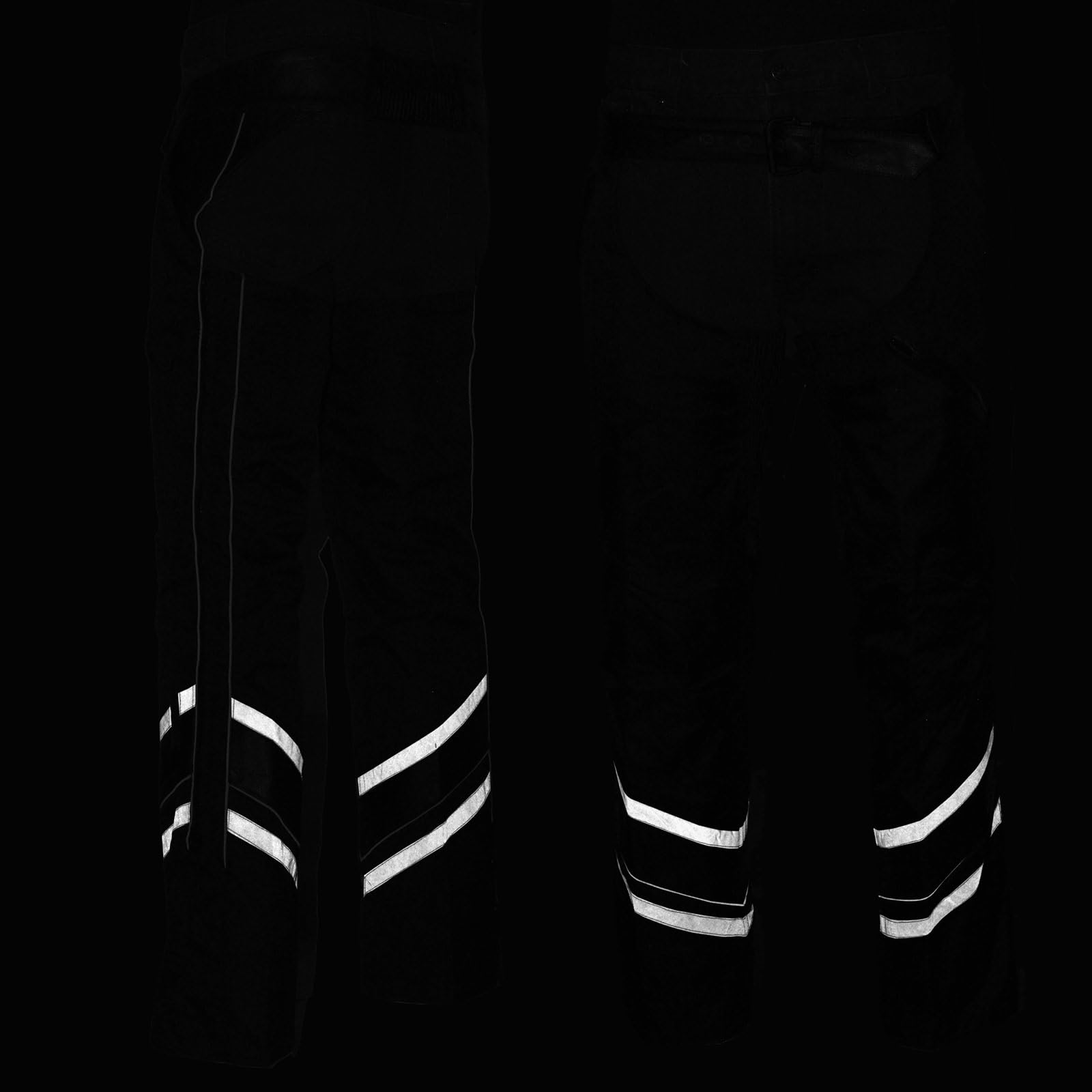 Milwaukee Leather MPM5705 Men's Black Vented Textile Chaps with Leather Trim and Snap Out Liner - Small