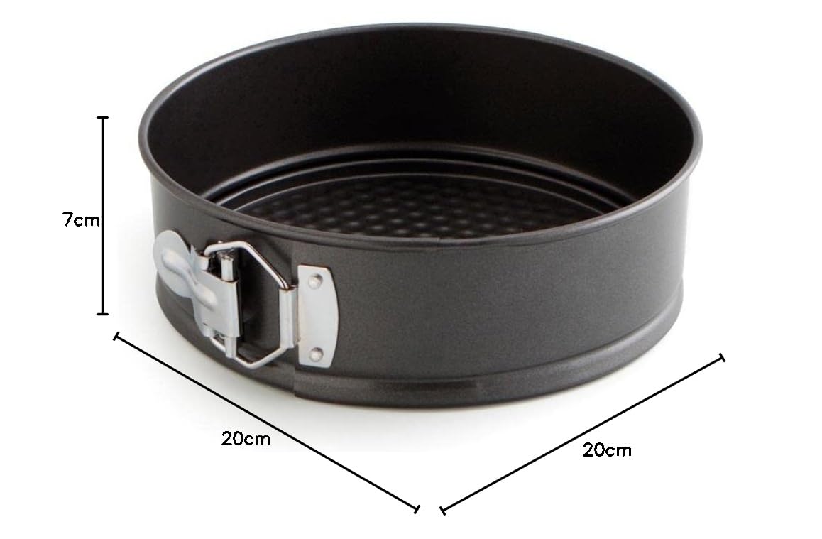 Quid Sweet Molde Redondo Desmontable Acero Pintado, Negro, 20 cm