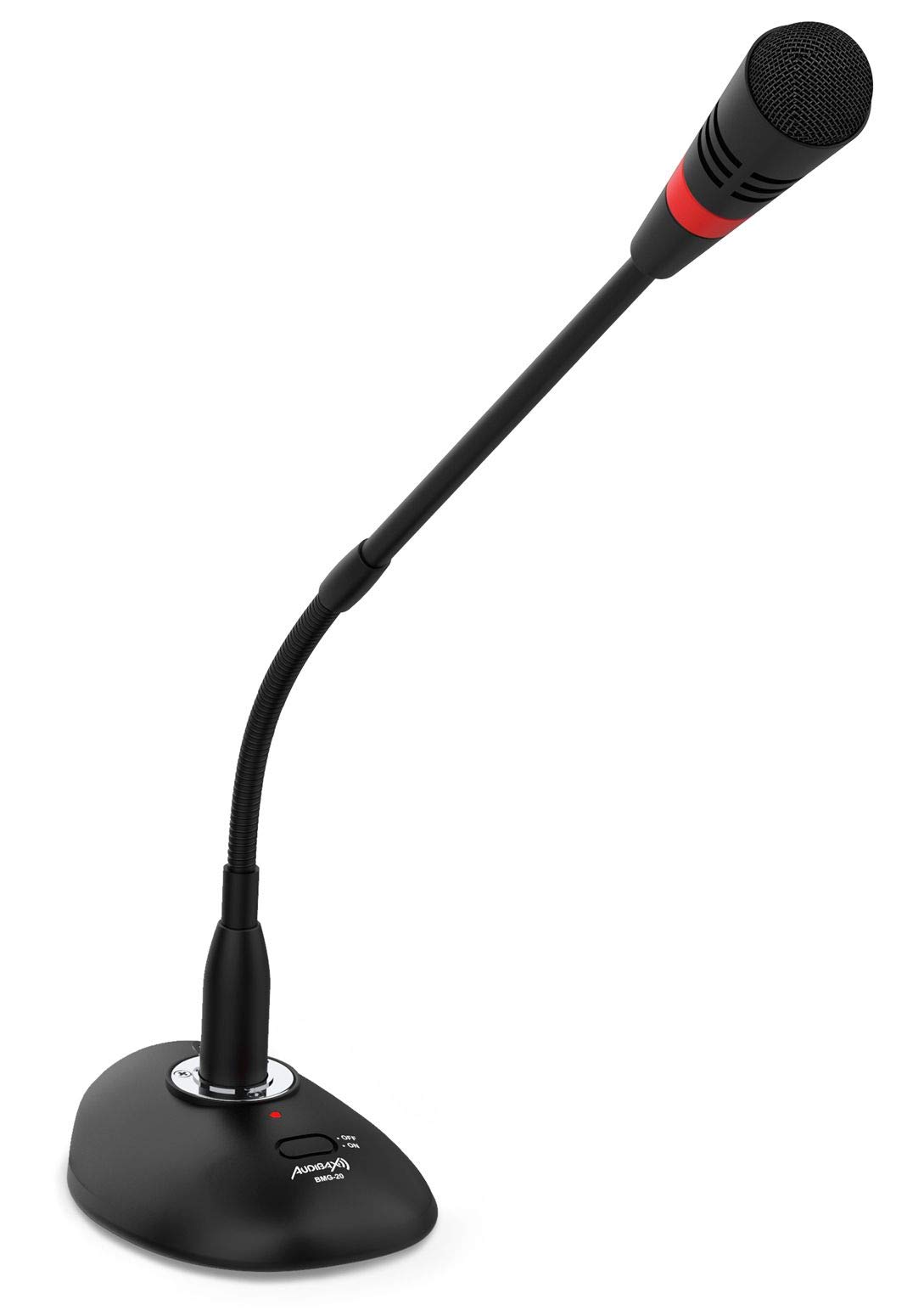 Audibax BMG20 - Microphone de Conférence - Microphone à Condensateur Cardioïde - Distance de Réception du Son 50 cm - Comprend Le Microphone, Le Câble et la Bonnette - Bouton on/Off - Connexion XLR