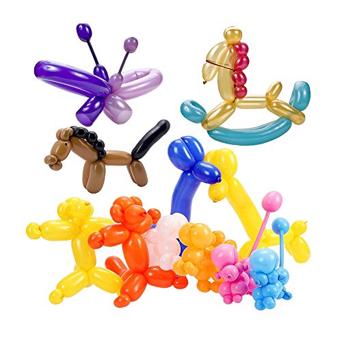Maylai Balloon Animals Kit 100 Pack of Twisting Balloons 260Q Art Latex Long Balloons for Party Birthday Decoration