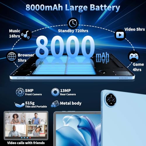 Image of Android 15 Tablet with Keyboard - 11 inch Tablet with 24GB+256GB+2TB Expand