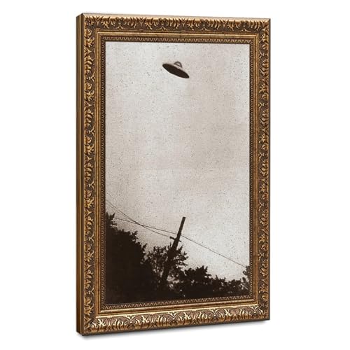 UFO Prints Posters Zanesville décoration murale toile cadre bois 30x45