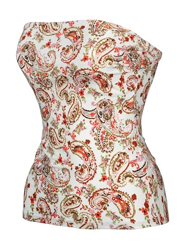 Image of MixMatchy Women's Stretchy Strapless Tube Top Y2K Bandeau Top
