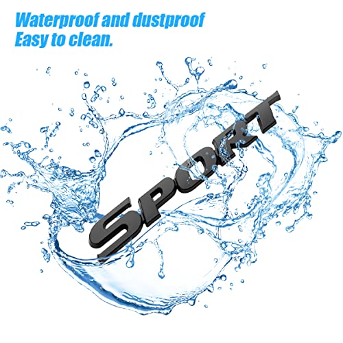 3D Metal Sport Sticker For Car, Styling Personalise Sport Emblem Decal, Auto Badge Stickers Car Exterior Decoration Accessories, 3D Stickers For Trunk Side Fender Rear Tailgate (Black) #TOP2