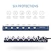 BESTEK Regleta Enchufes 900J Cable de Extensión de Pared con Extensión de...