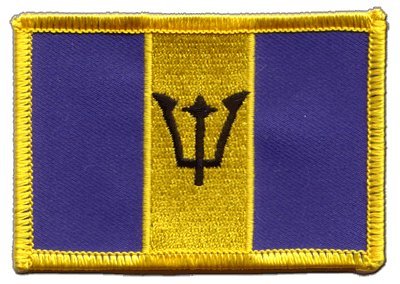 Aufnäher Patch Flagge Barbados - 8 x 6 cm