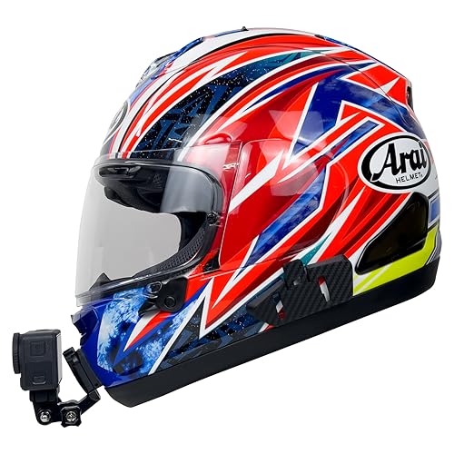 Fixation au menton pour casque Arai Rx7x avec supports boucle GoPro Hero 13 12 11