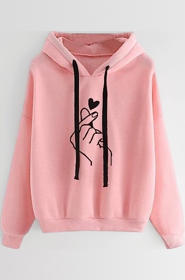 Cotton Printed Hoodie for Women, Hooded Hoodie
