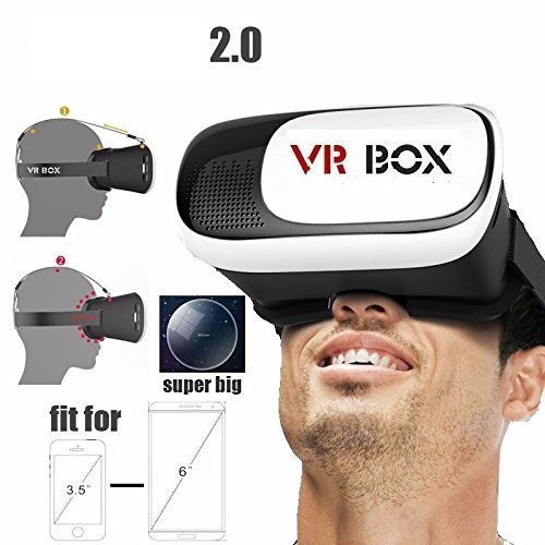 Photron VR BOX 2.0 Virtual Reality Glasses, 2017 3D VR Headset for Android and iOS Phones