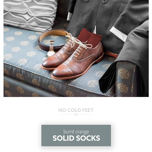 Fun Orange Colorful Novelty Socks for Men for Dress Casual Formal Groomsmen Wedding, 4 Pack3