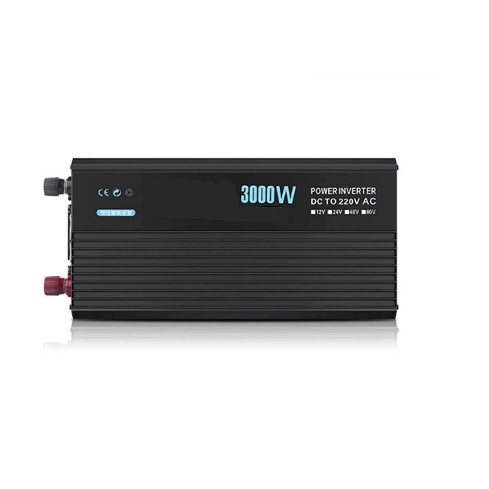 LLSS QWERTOUR 4000W Car Inverter 24V 220V Voltage transformer Modified Sine Wave Power Inverter DC12V to 220V Converter+Smart LCD Display,3000W
