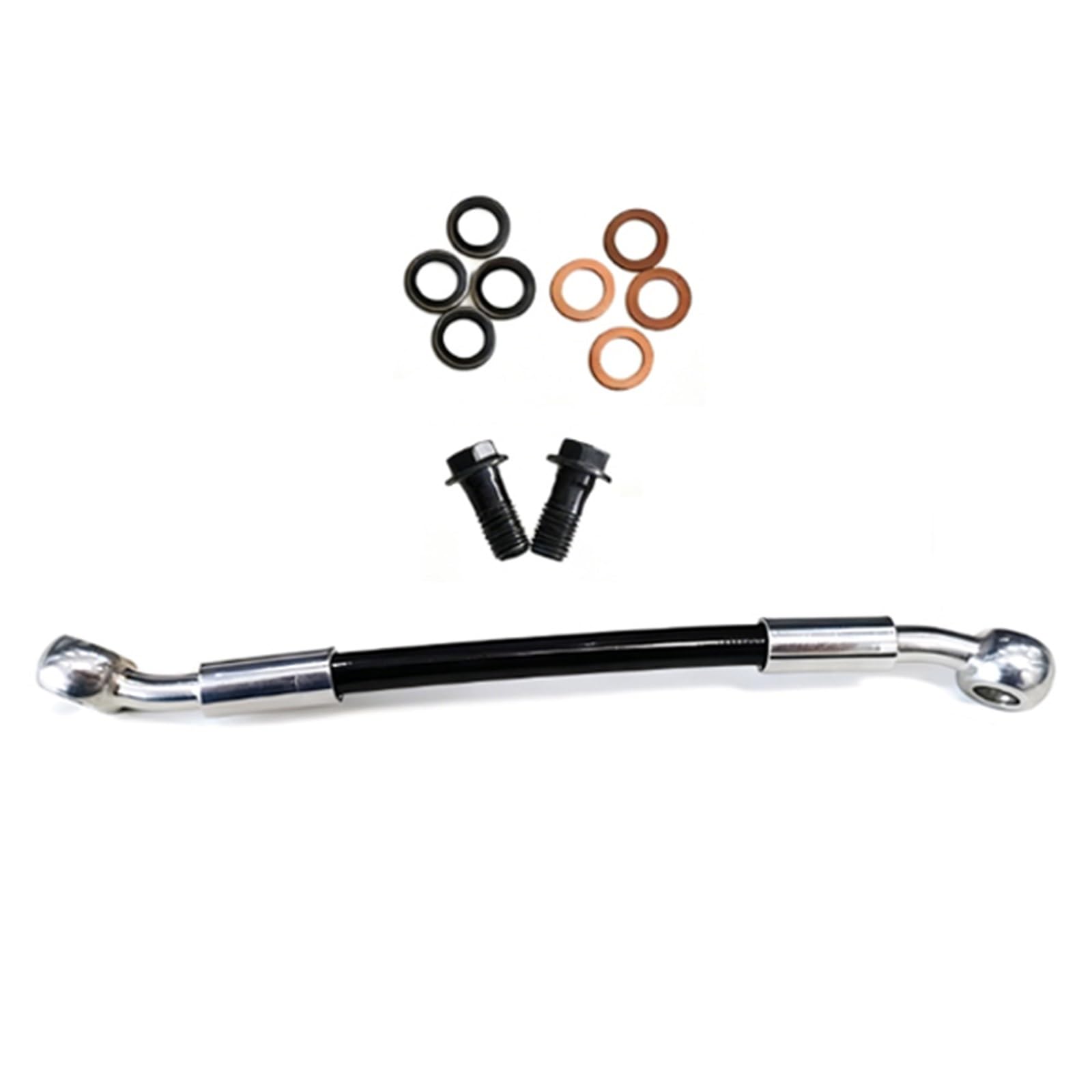 Hydraulic Brake Hose Motorcycle 30cm-500cm Braided Oil Pipe Steel Throat Brake Hose AN3 M8/M10x1.25mm Banjo 28°-28° Accessories(100cm)