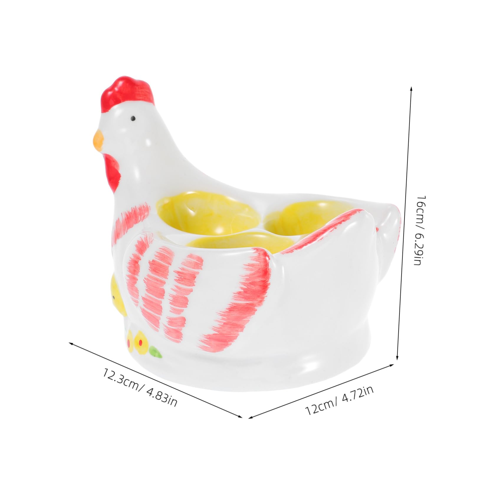 MAGICLULU Coquetier en Céramique Coq Vintage à Glaçure Craquelée 1 Pièce | Support D'œuf, Table de Rangement Pratique, Usage Quotidien et Pâques, Finition Odorante Résistante
