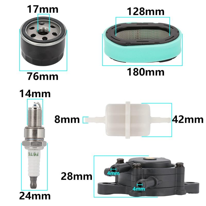 Kit de filtro de aceite de aire for Kohler 7000 Series KT 32 083 09-S 12 050 01-S Bomba de combustible Motosierra Cortacésped Parte Herramientas de jardín