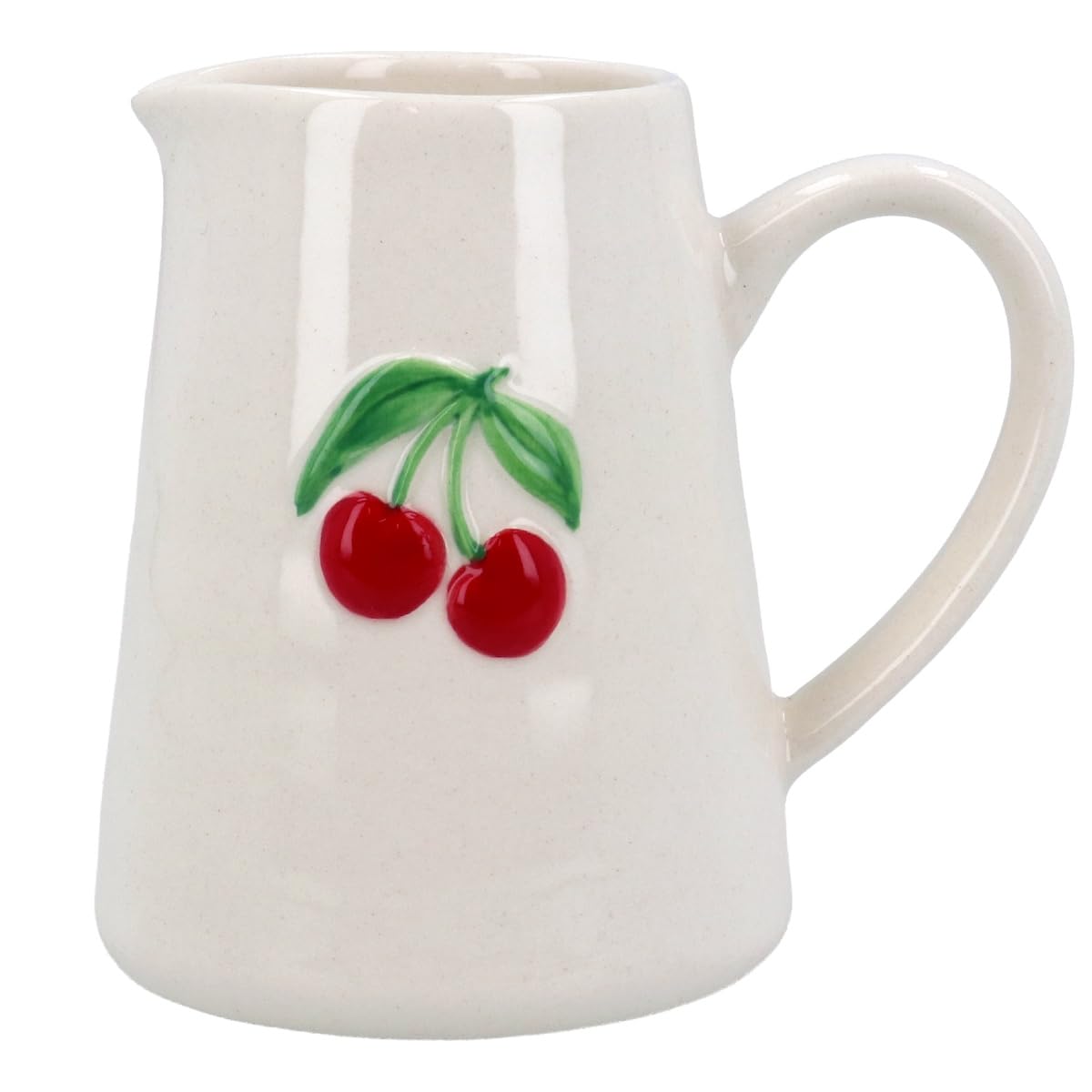 Gisela Graham Red Cherry Design Small Ceramic Jug