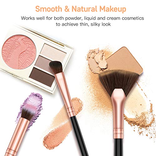 BESTOPE Eye Makeup Brushes, 16 Pcs Professional Eye Brush Set Eyeshadow, Eyebrow, Blending, Fan, Eyelash, Make Up Brushes with Premium Wooden Handles