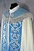 Vestment Marian style Cope with a matching stole- silver brocade