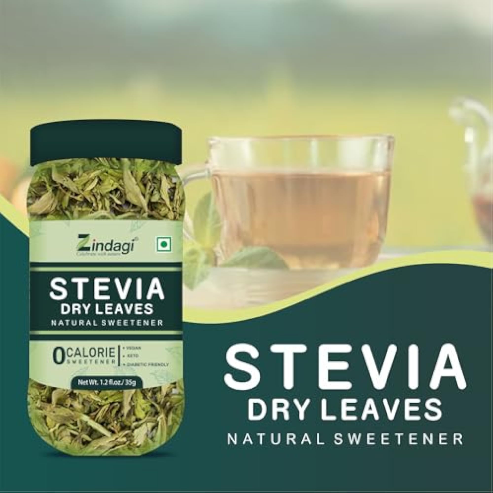 Zindagi Natural Sugarfree Sweetener - 100% Pure Stevia Extract