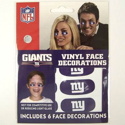 Pegatinas negras de ojo de los New York Giants de la NFL 4