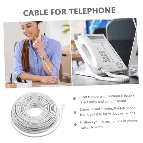 Cable RJ11 6P4C de 20m Veemoon con conductores de cobre estables para telecomunicación 6