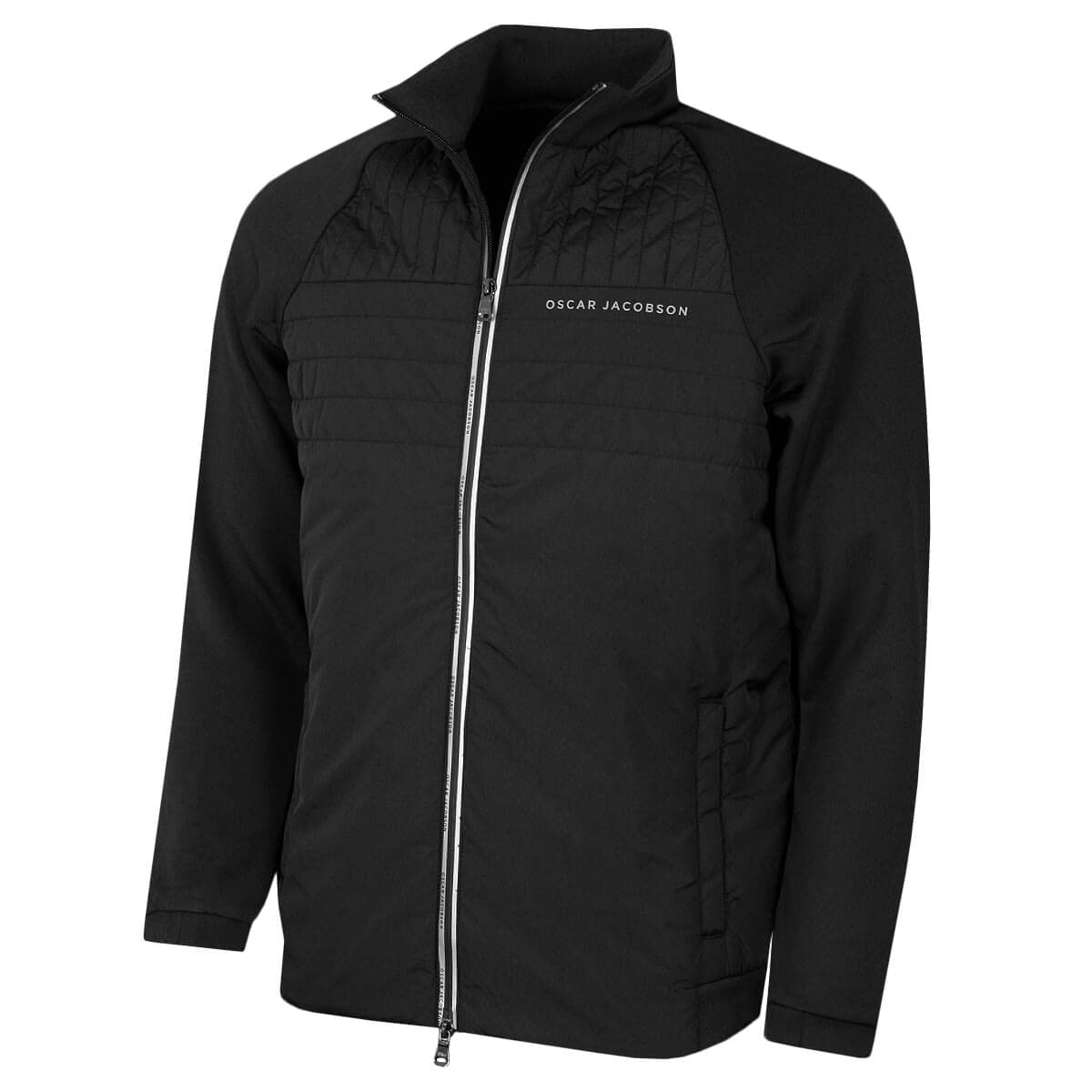 Oscar Jacobson Mens Harrington Padded Thermal Golf Jacket - Black - M