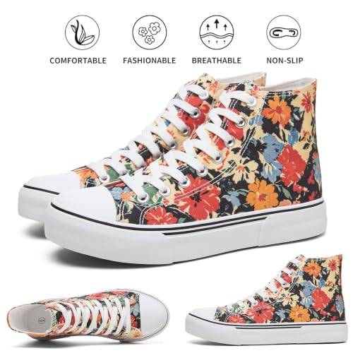 Image of hash bubbie High Top Canvas Sneakers Fashion Walking Shoes