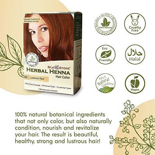 Color de Cabello Herbal Henna #66 Rojo Brillante miniatura 2