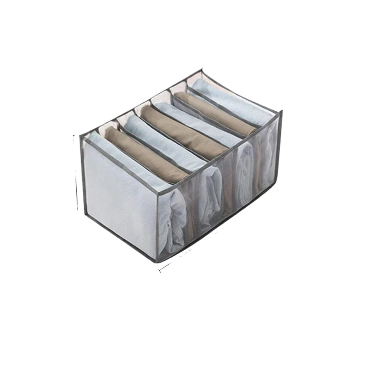 WYQXTY Wardrobe Socks Storage Organiser Underwear Sock Bra Pants Storage Box for Drawer Wardrobe Multiple Grids(Gray 7 grids-pants)