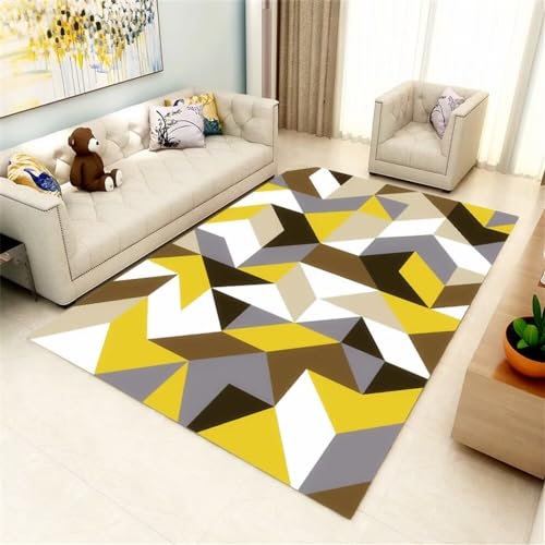 Tapis de chambre abstrait pour sol glissant 120x160cm antidérapant moderne - 2