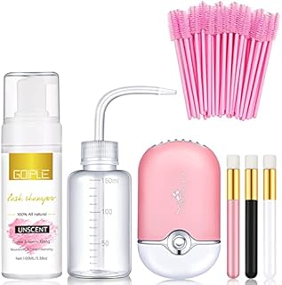 Eyelash Extension Cleanser Lash Mousse Lash Shampoo for Extensions, USB Mini Portable Fan Rechargeable Electric Handheld Air Conditioning Lash Shampoo