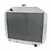 ALLOYWORKS 4 Row Core Aluminum Radiator Replacement for 1966-1979 Ford F-100 F-100 F-150 F-250 F-350 1978-1979 Ford Bronco Radiators With Shroud Fan Thermostat Relay Kit, L6 V8 Chevy Engines Only