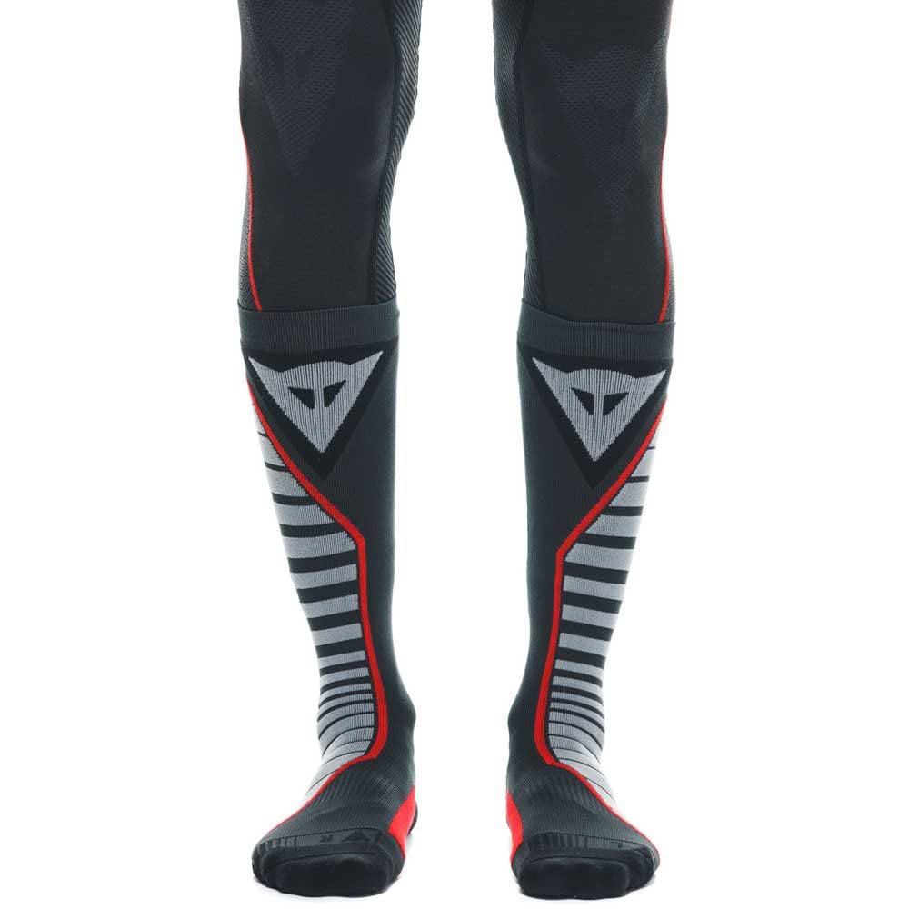 Dainese Thermo Long Socks, Motorbike Thermal Socks, for Men and Women, Black/Red, 4244
