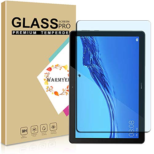 Huawei MediaPad T5 10 用の ブルーライトカット ガラスフィルム 硬度9H 高透過 指紋防止 気泡防止 強化ガラス 液晶保護フィルム