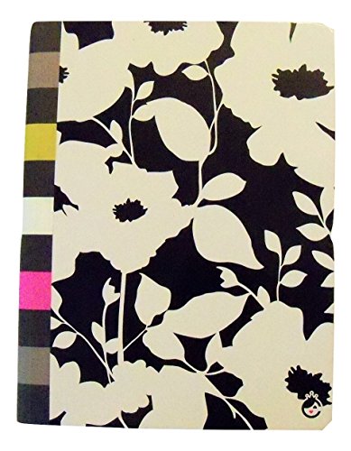 Studio C Carolina Pad College Ruled Composition Book ~ Fashionista (White Flowers on Black; 7.5