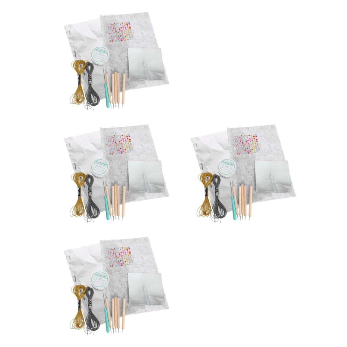Beaupretty 4 Sets Goldbastelfolie für Kunst und Bastelarbeiten, 70 Mikron,