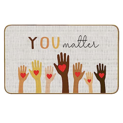 Mingnei You Matter Inspirational Doormat for Entryway