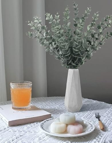 Tiyard 18Pcs 18" Tall Eucalyptus Stems Artificial Eucalyptus Leaves Greenery Decor Faux Eucalyptus Real Touch For Wedding Bouquet Centerpiece Home Decor… #TOP3