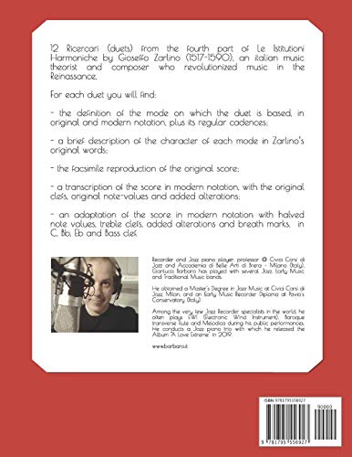 Zarlino's Duets for melodic instruments: melodica, recorder, flute, violin, clarinet, sax, cello, etc. (Melodicamente) - Image 2