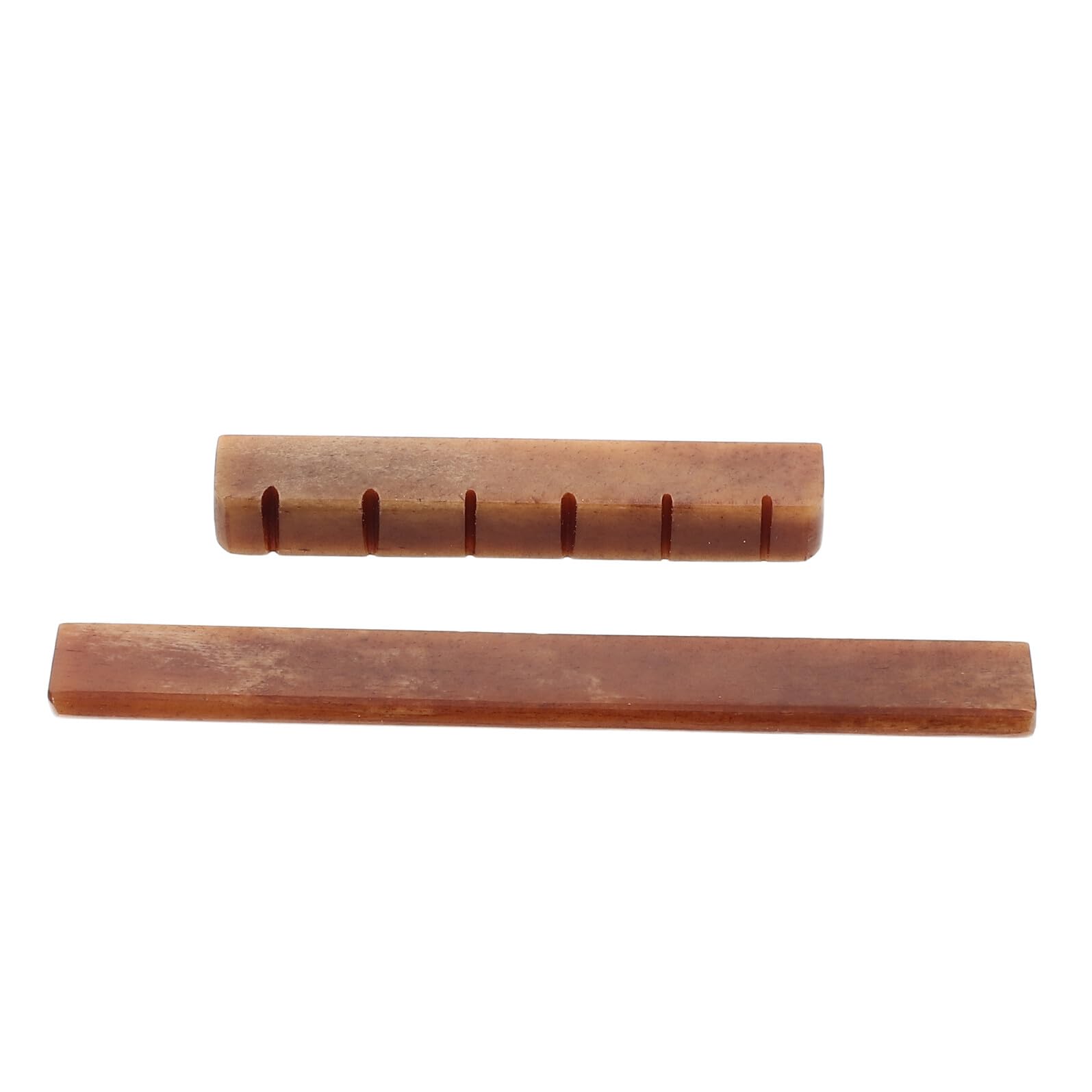 Set Ponte e Capotasto in Osso per Chitarra Acustica, Sella e Capotasto in Osso Naturale, Accessori per Parti di Chitarra Risonanza Migliorata e Facile Installazione, Adatti