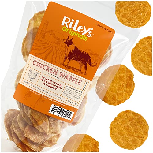 Riley's Waffles Chicken Chips for Dogs - USA Sourced 100% Chicken...