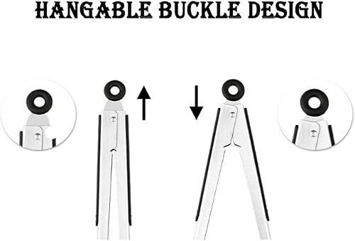 Miniatura 5 de Pinzas de cocina de acero inoxidable para cocinar maíz puntiagudo profundo diseño de ranura 13.5 pulgadas premium para barbacoa parrilla exterior