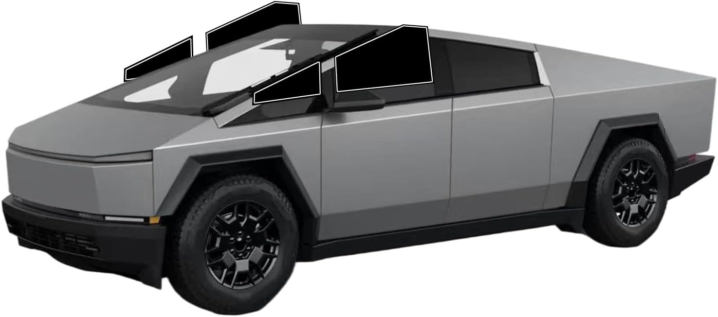 AUTOTEK Precut Window Tint Film for Tesla Cybertruck Crew 2024-2026 Front Row Window 25% VLT 2Ply Anti-Shatter, UV Block, Privacy Protection, Easy Install, No Trimming Needed,Heat & Glare Reduction