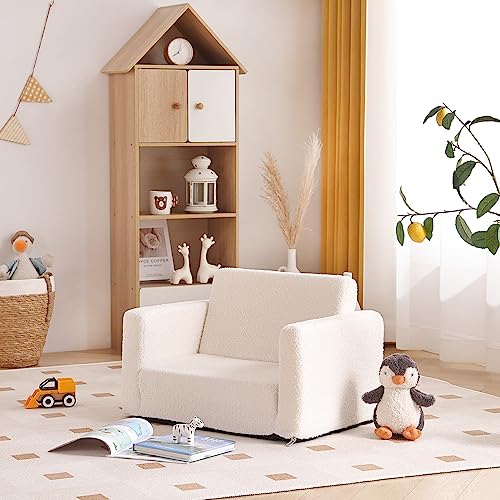 image for Tiita Kids Sofa, 2-in-1 Toddler Chair, Convertible Children Couch to L