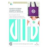 Rückseite selbstklebend Momenta Circle Monogramm Screen-Schablone, Blau