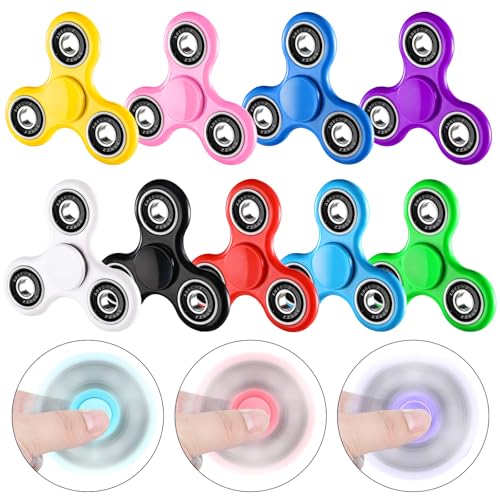 SCIONE 50 Pack Fidget Spinners for Kids 4-8 8-12, Stress Reduction and Anxiety Relief Hand Spinner Ultra Stainless Steel Bearing, Fidget Toys Bulk Classroom Prizes for Girls Boys