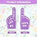 Fazanwey 20Pcs Mini Foam Fingers,We're #1 Foam Finger, Foam Hand Fingers for Sports Themed Birthday Party Cheerleader Supplies for Sports Events,Athletic Meetings,Concert (Purple)