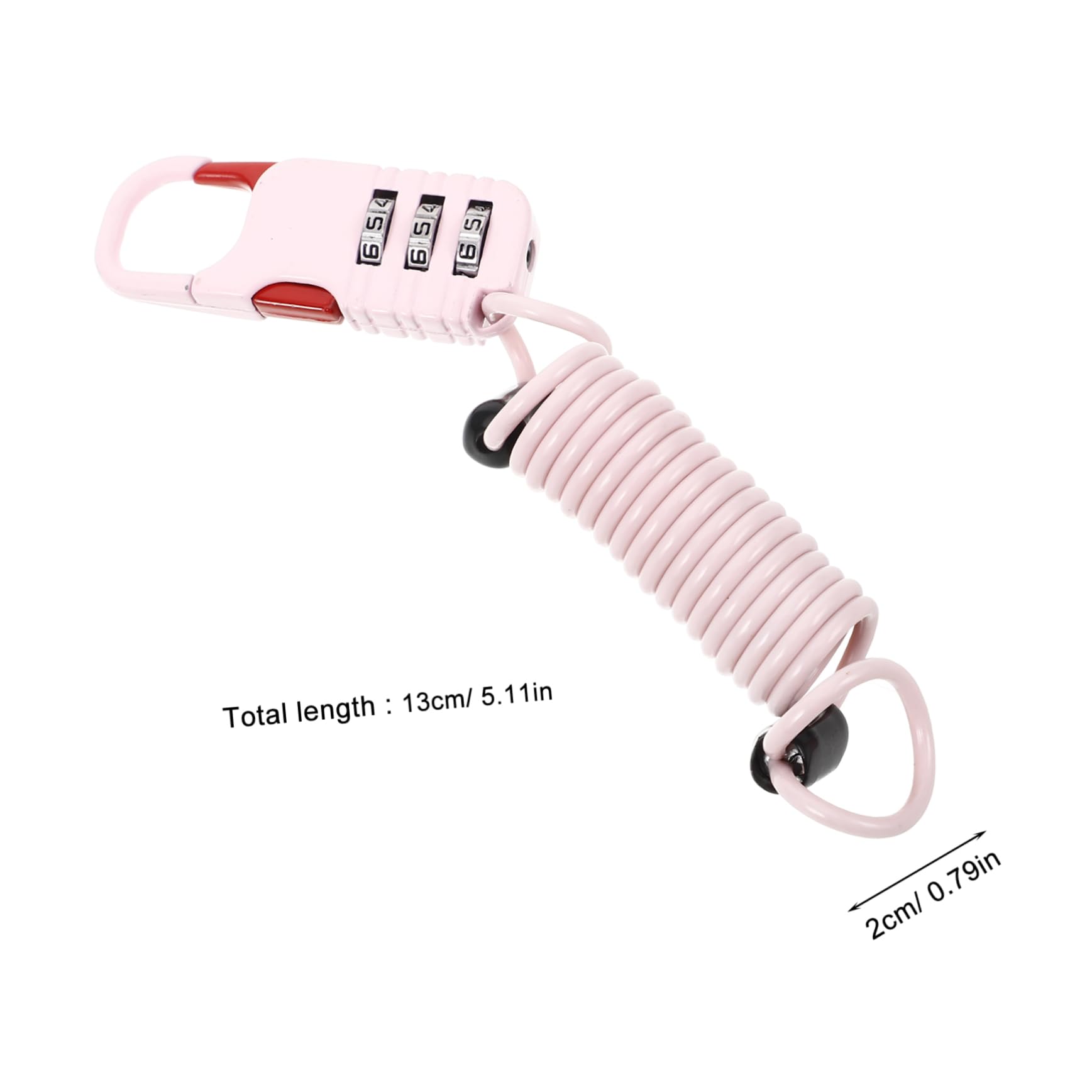 Totority Theft Lock with Combination Portable Steel Chain Security for Helmets Luggage and Bicycles Durable and Easy to Install Pink Design