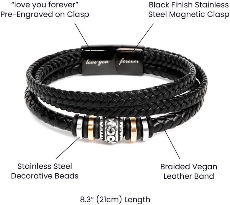 To My Soulmate Bracelet Gift For Him, Soulmate Bracelet Jewelry With Message Card and Box Meaning on Christmas Birthday Graduation Gifts, Bracelets for Him, Men's Bracelets - Image 5